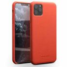 For iPhone 11 Pro Max QIALINO Shockproof Top-grain Leather Protective Case(Orange) - 1