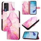 For Cubot A10 PT003 Marble Pattern Flip Leather Phone Case(Pink Purple Gold) - 1