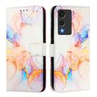 For Cubot A10 PT003 Marble Pattern Flip Leather Phone Case(Galaxy Marble White) - 2