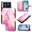 For Cubot A20 PT003 Marble Pattern Flip Leather Phone Case(Pink Purple Gold) - 1