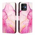 For Cubot Note 40 PT003 Marble Pattern Flip Leather Phone Case(Pink Purple Gold) - 2