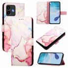 For Cubot Note 40 PT003 Marble Pattern Flip Leather Phone Case(Rose Gold) - 1