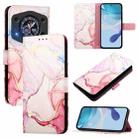 For Cubot A30 PT003 Marble Pattern Flip Leather Phone Case(Rose Gold) - 1