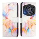 For Cubot A30 PT003 Marble Pattern Flip Leather Phone Case(Galaxy Marble White) - 3