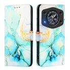 For Cubot A30 PT003 Marble Pattern Flip Leather Phone Case(Green) - 3