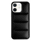 For iPhone 11 Carbon Fiber Texture Down Jacket Phone Case(Black) - 1