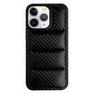 For iPhone 11 Pro Max Carbon Fiber Texture Down Jacket Phone Case(Black) - 1