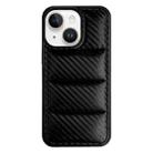 For iPhone 13 Carbon Fiber Texture Down Jacket Phone Case(Black) - 1