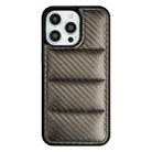 For iPhone 13 Pro Carbon Fiber Texture Down Jacket Phone Case(Grey) - 1