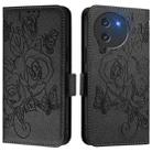 For Doogee Note 59 / Note 59 Pro Embossed Rose RFID Anti-theft Leather Phone Case(Black) - 2