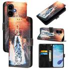 For Infinix Smart 10 4G Colored Drawing Pattern Plain Weave Leather Phone Case(Cats And Tigers) - 1