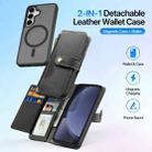 For Samsung Galaxy S25+ 5G DUX DUCIS Lawa Series 2 in 1 Wallet Zipper Detachable MagSafe Phone Case with Lanyard(Black) - 2
