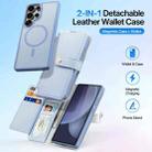 For Samsung Galaxy S25 Ultra 5G DUX DUCIS Lawa Series 2 in 1 Wallet Zipper Detachable MagSafe Phone Case with Lanyard(Light Blue) - 2