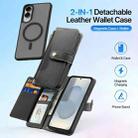 For Samsung Galaxy S25 Edge 5G DUX DUCIS Lawa Series 2 in 1 Wallet Zipper Detachable MagSafe Phone Case with Lanyard(Black) - 2