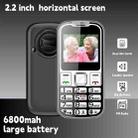 W26 Elder Keypad Phone, 2.2 inch, 6800mAh, 21 Keys, SOS, FM, Dual SIM, GSM, Plug:EU Plug(Black) - 3