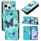 For Sharp Aquos Sense9 Plus Colored Drawing Pattern Plain Weave Leather Phone Case(Love Butterfly) - 1