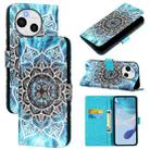 For Sharp Aquos Sense9 Colored Drawing Pattern Plain Weave Leather Phone Case(Undersea Mandala) - 1