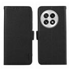 For OnePlus 13 ABEEL Side-Magnetic Litchi Pattern Leather RFID Phone Case(Black) - 1