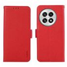 For OnePlus 13 ABEEL Side-Magnetic Litchi Pattern Leather RFID Phone Case(Red) - 1