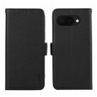 For Google Pixel 9a ABEEL Side-Magnetic Litchi Pattern Leather RFID Phone Case(Black) - 1