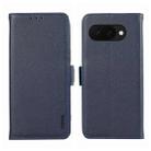 For Google Pixel 9a ABEEL Side-Magnetic Litchi Pattern Leather RFID Phone Case(Blue) - 1