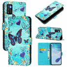 For Cubot P50 Colored Drawing Pattern Plain Weave Leather Phone Case(Love Butterfly) - 1