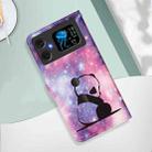 For Cubot A20 Colored Drawing Pattern Plain Weave Leather Phone Case(Baby Panda) - 2