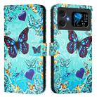 For Cubot A20 Colored Drawing Pattern Plain Weave Leather Phone Case(Love Butterfly) - 1