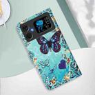 For Cubot A20 Colored Drawing Pattern Plain Weave Leather Phone Case(Love Butterfly) - 2