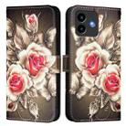 For Cubot Note 40 Colored Drawing Pattern Plain Weave Leather Phone Case(Roses On Black) - 2