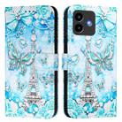 For Cubot Note 40 Colored Drawing Pattern Plain Weave Leather Phone Case(Tower Butterfly) - 2