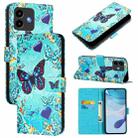 For Cubot Note 40 Colored Drawing Pattern Plain Weave Leather Phone Case(Love Butterfly) - 1