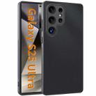 For Samsung Galaxy S25 Ultra 5G Ultra-thin Plain Skin Leather Phone Case(Black) - 1