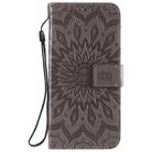 For Xiaomi Redmi 9 Sun Embossing Pattern Horizontal Flip Leather Case with Card Slot & Holder & Wallet & Lanyard(Grey) - 2