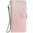 For Xiaomi Redmi 9 Sun Embossing Pattern Horizontal Flip Leather Case with Card Slot & Holder & Wallet & Lanyard(Rose Gold) - 2
