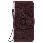 For Xiaomi Redmi 9 Sun Embossing Pattern Horizontal Flip Leather Case with Card Slot & Holder & Wallet & Lanyard(Brown) - 2