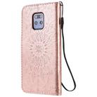 For Xiaomi Redmi 10X 5G / 10X Pro 5G Sun Embossing Pattern Horizontal Flip Leather Case with Card Slot & Holder & Wallet & Lanyard(Rose Gold) - 3