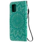 For Xiaomi Mi 10 Lite 5G Sun Embossing Pattern Horizontal Flip Leather Case with Card Slot & Holder & Wallet & Lanyard(Green) - 3