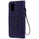 For Xiaomi Mi 10 Lite 5G Sun Embossing Pattern Horizontal Flip Leather Case with Card Slot & Holder & Wallet & Lanyard(Purple) - 3