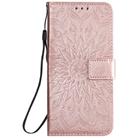 For Xiaomi Mi 10 Lite 5G Sun Embossing Pattern Horizontal Flip Leather Case with Card Slot & Holder & Wallet & Lanyard(Rose Gold) - 2