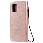 For Xiaomi Mi 10 Lite 5G Sun Embossing Pattern Horizontal Flip Leather Case with Card Slot & Holder & Wallet & Lanyard(Rose Gold) - 3