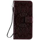 For Xiaomi Mi 10 Lite 5G Sun Embossing Pattern Horizontal Flip Leather Case with Card Slot & Holder & Wallet & Lanyard(Brown) - 2