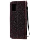 For Xiaomi Mi 10 Lite 5G Sun Embossing Pattern Horizontal Flip Leather Case with Card Slot & Holder & Wallet & Lanyard(Brown) - 3