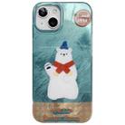 For iPhone 14 Colorful PC Hybrid TPU Phone Case with Lanyard(Polar Bear) - 1