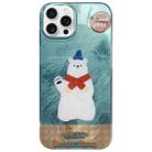 For iPhone 14 Pro Colorful PC Hybrid TPU Phone Case with Lanyard(Polar Bear) - 1