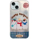 For iPhone 15 Colorful PC Hybrid TPU Phone Case with Lanyard(Penguin) - 1