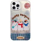 For iPhone 15 Pro Colorful PC Hybrid TPU Phone Case with Lanyard(Penguin) - 1