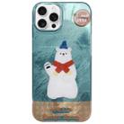 For iPhone 16 Pro Colorful PC Hybrid TPU Phone Case with Lanyard(Polar Bear) - 1