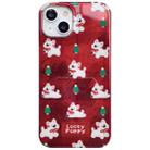 For iPhone 14 West Highlands Puppy Colorful PC Hybrid TPU Phone Case with Lanyard(Red) - 1