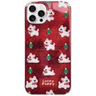 For iPhone 15 Pro West Highlands Puppy Colorful PC Hybrid TPU Phone Case with Lanyard(Red) - 1
